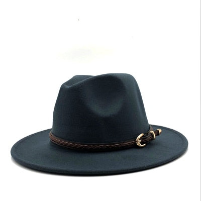Women Casual Belt Design Fedoras