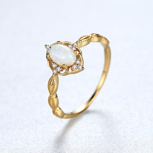 Sterling Silver 925 Vintage Opal Rings