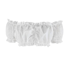Women Off Shoulder Victorian Gothic Lolita Lace Crop Top