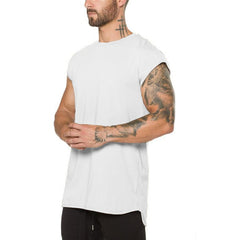 Men Muscle Hugging Gym Fitness Active T Shirt
