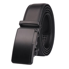 Mens Genuine Leather Automatic Buckle Belt