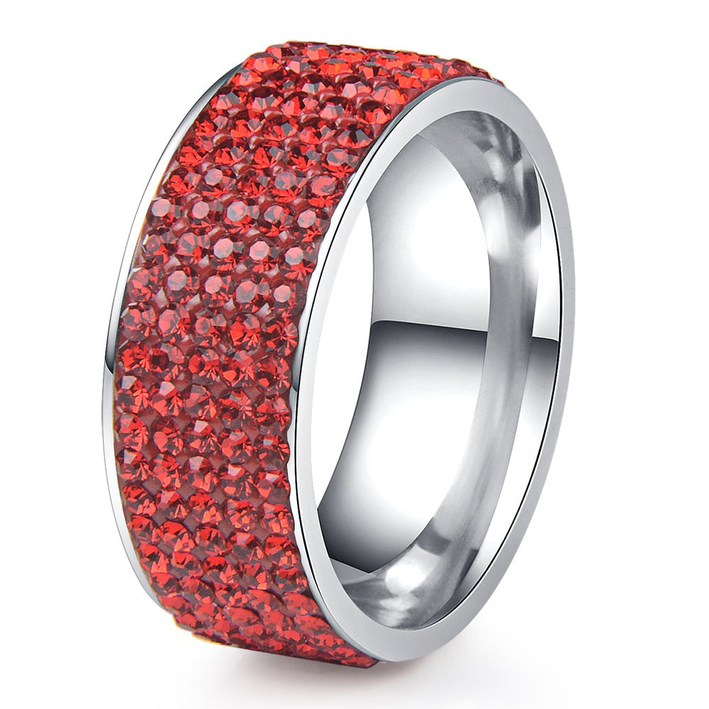 Accessories Women Elegant Engagement Crystal Ring