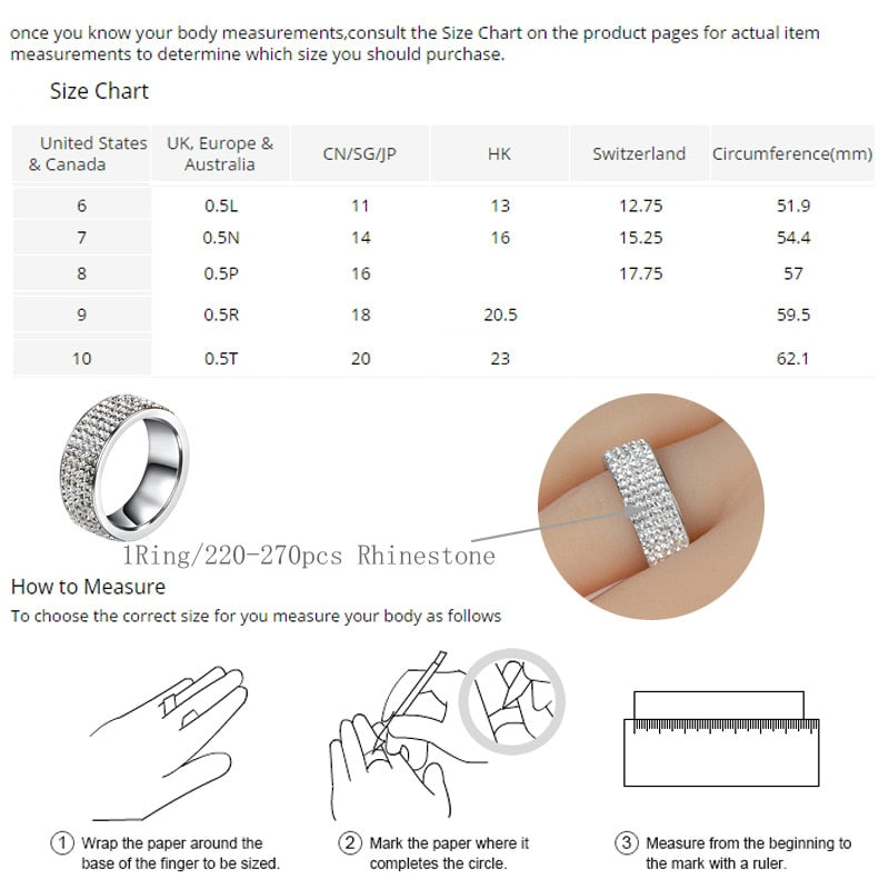 Accessories Women Elegant Engagement Crystal Ring