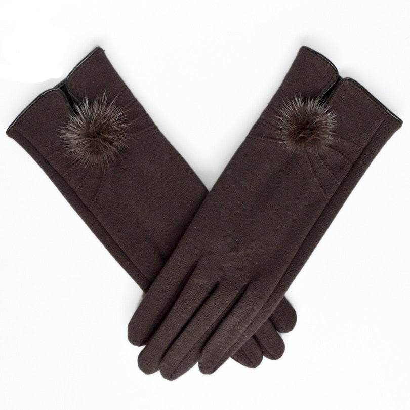 Woman Vintage Designer Winter Gloves
