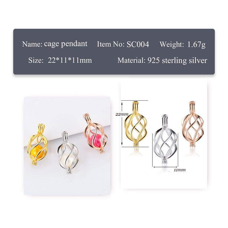 Sterling Silver 925 Geometric Twist Pendant
