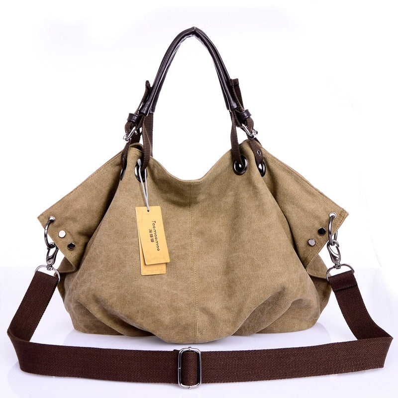 Women Canvas Messenger Crossbody Tote Bag