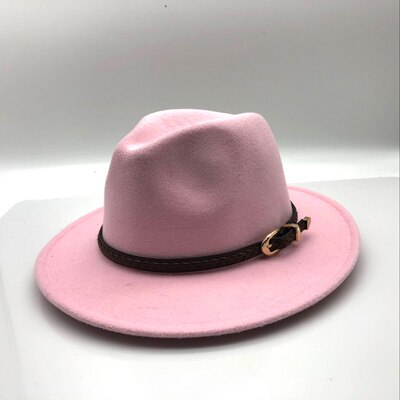 Women Casual Belt Design Fedoras