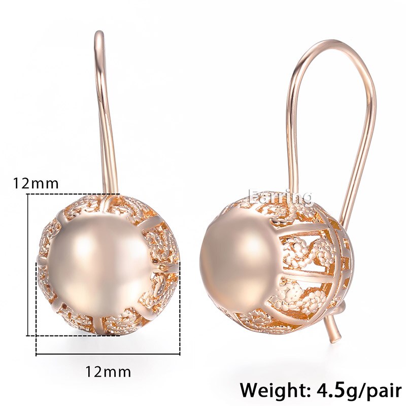 Accessories Women Cubic Zircon Rose Gold Earrings
