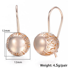 Accessories Women Cubic Zircon Rose Gold Earrings
