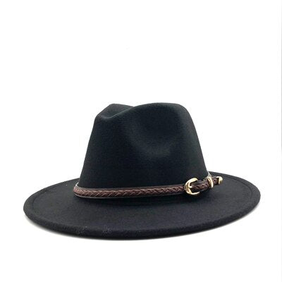 Women Casual Belt Design Fedoras