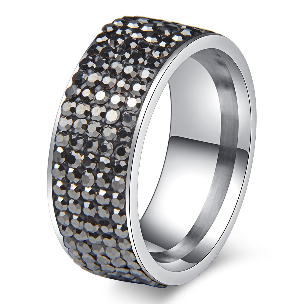 Accessories Women Elegant Engagement Crystal Ring