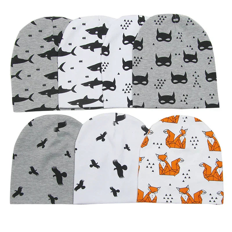Baby Cotton Beanie Hats 0-24 months