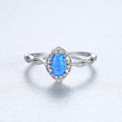 Sterling Silver 925 Vintage Opal Rings