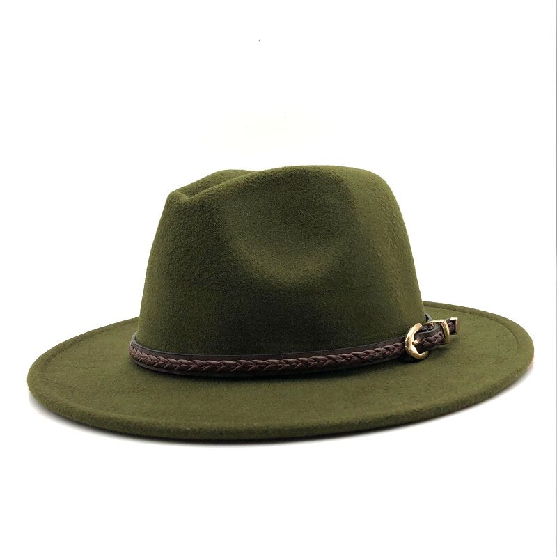 Women Casual Belt Design Fedoras