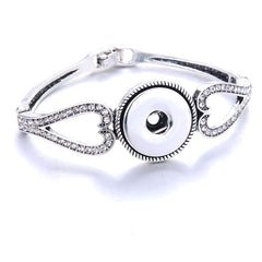 Women  Adjustable Chain Metal Snap Buttons Bracelet