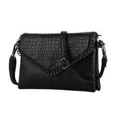 Women Alligator Chains Envelope Clutch Bag