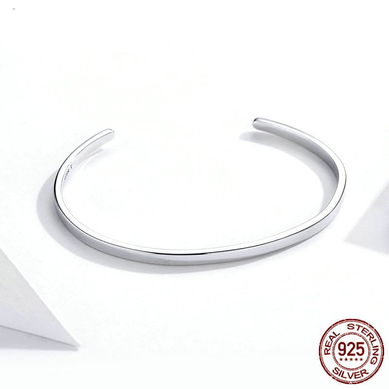 Sterling Silver 925 Courage Bangle Bracelet
