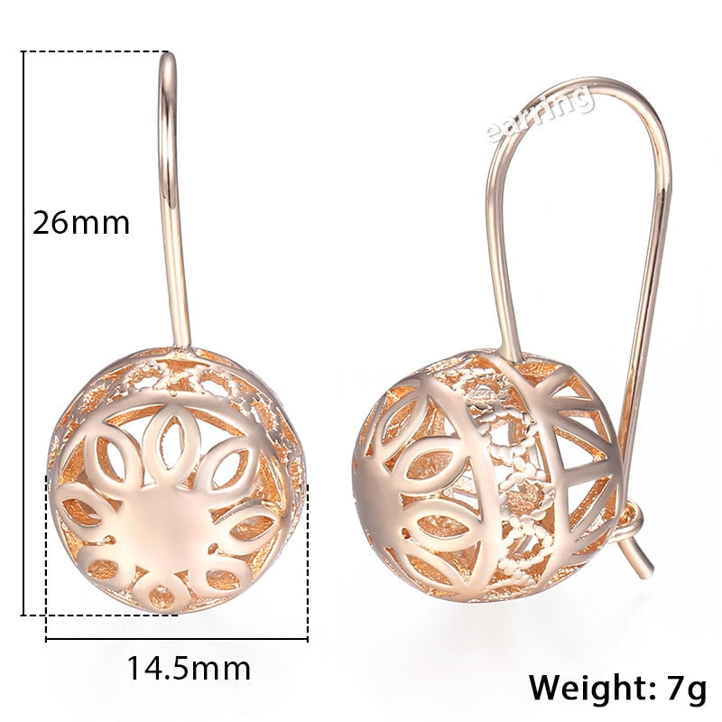 Accessories Women Cubic Zircon Rose Gold Earrings