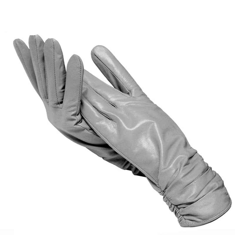 Women Genuine sheepskin Leather colour gloves