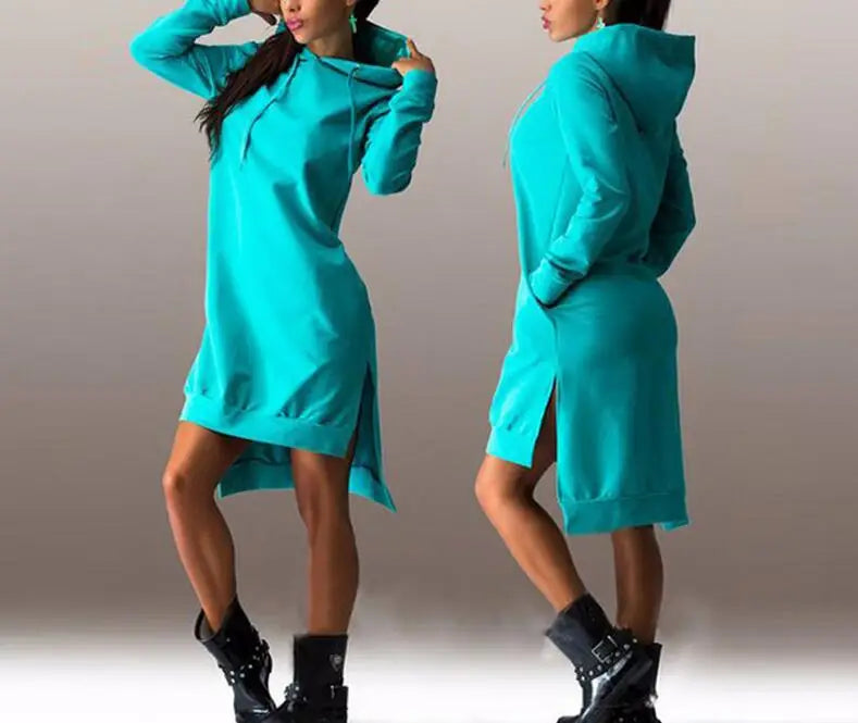 Women Casual Hooded Dresses