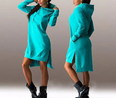Women Casual Hooded Dresses