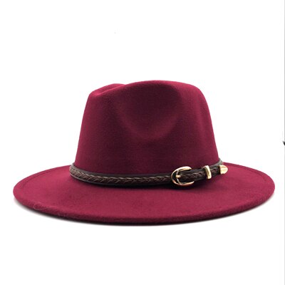 Women Casual Belt Design Fedoras