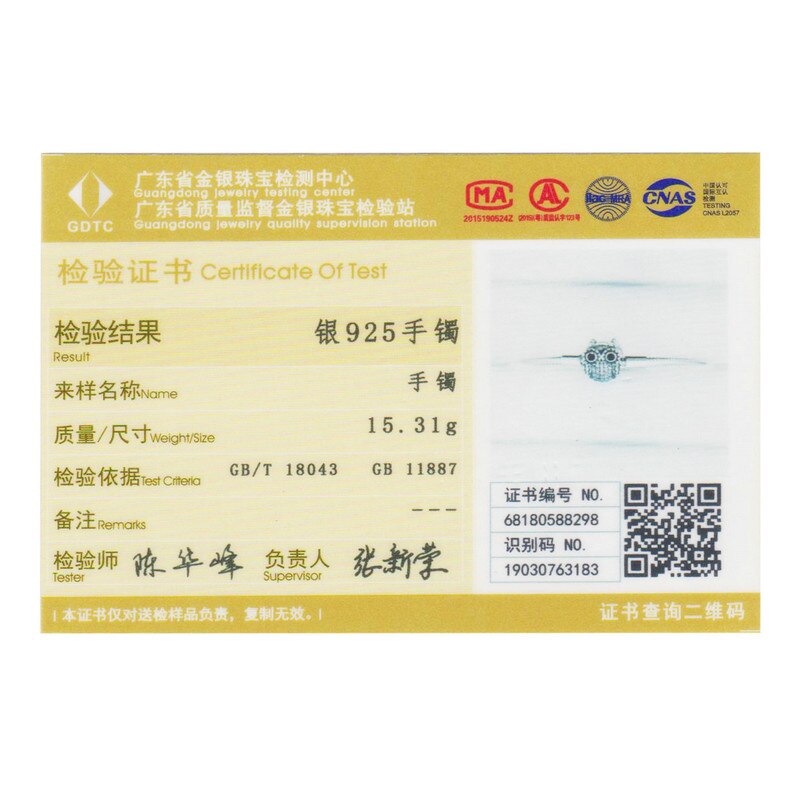 Sterling Silver 925 Women Owl Clasp Charm Bracelet