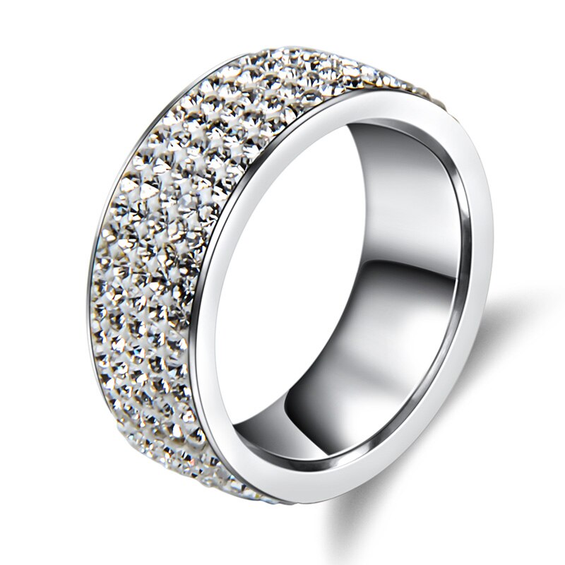 Accessories Women Elegant Engagement Crystal Ring