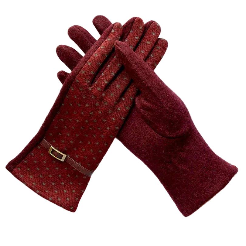 Women Cashmere Elegant Thick Warm Gloves
