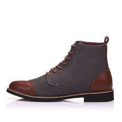 Women Lace Up Ankle Oxfords Leather Boots