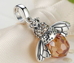 Sterling Silver 925 Women Honey Bee Charm For Bracelet