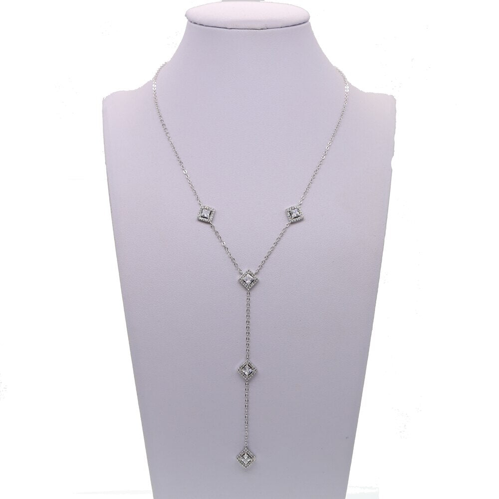 Women Long bling Necklace