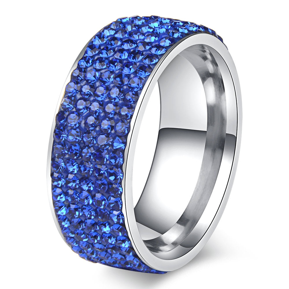 Accessories Women Elegant Engagement Crystal Ring