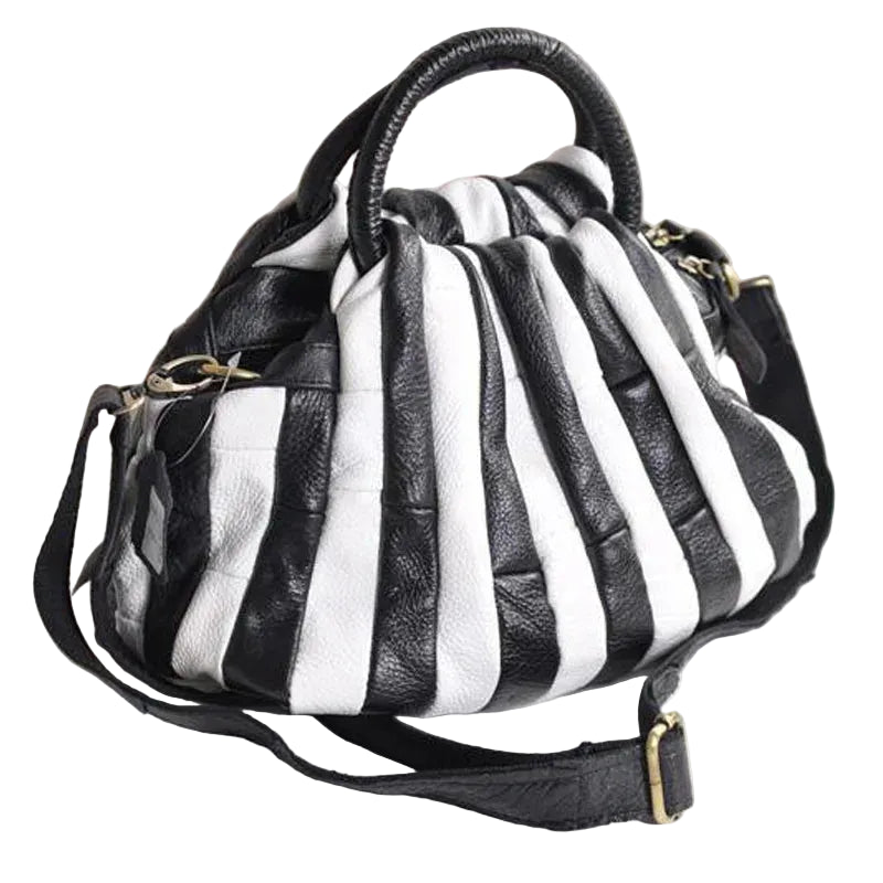 Women Elegant Genuine Cowhide Handmade Cross Body Tote Bags
