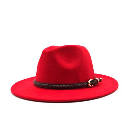 Women Casual Belt Design Fedoras