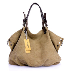Women Canvas Messenger Crossbody Tote Bag