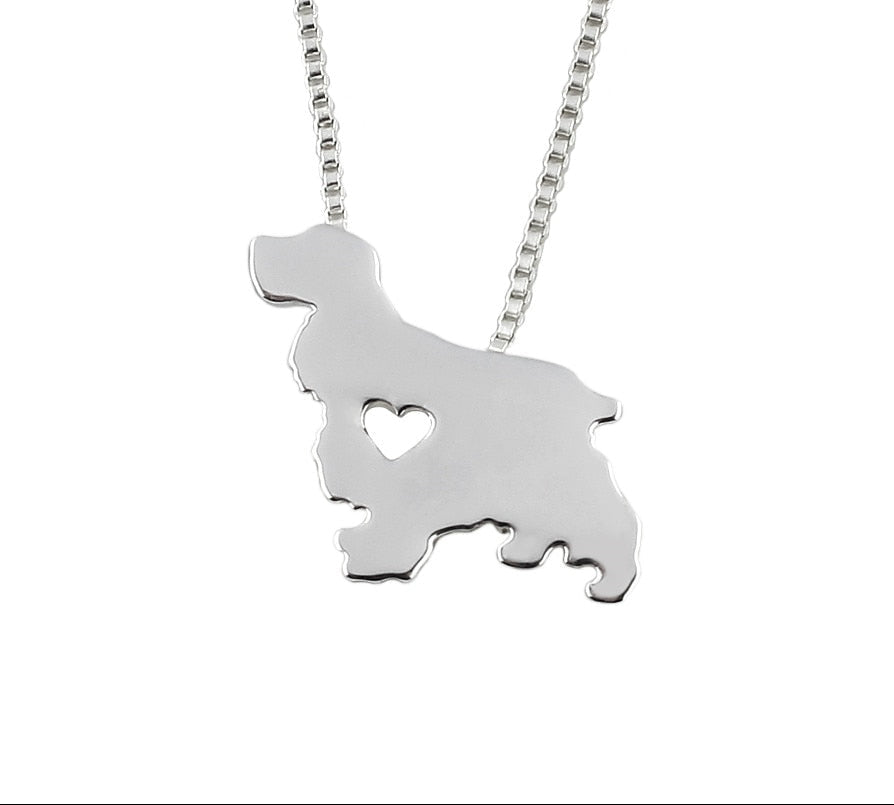 Accessories Woman Cocker Spaniel Dog Pendant Necklace