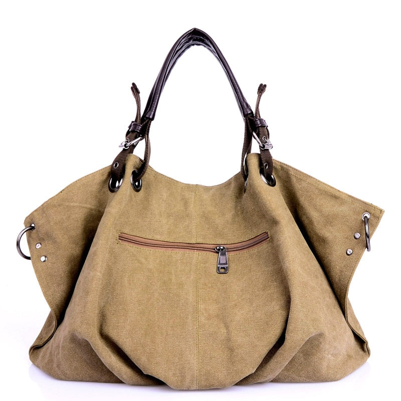 Women Canvas Messenger Crossbody Tote Bag