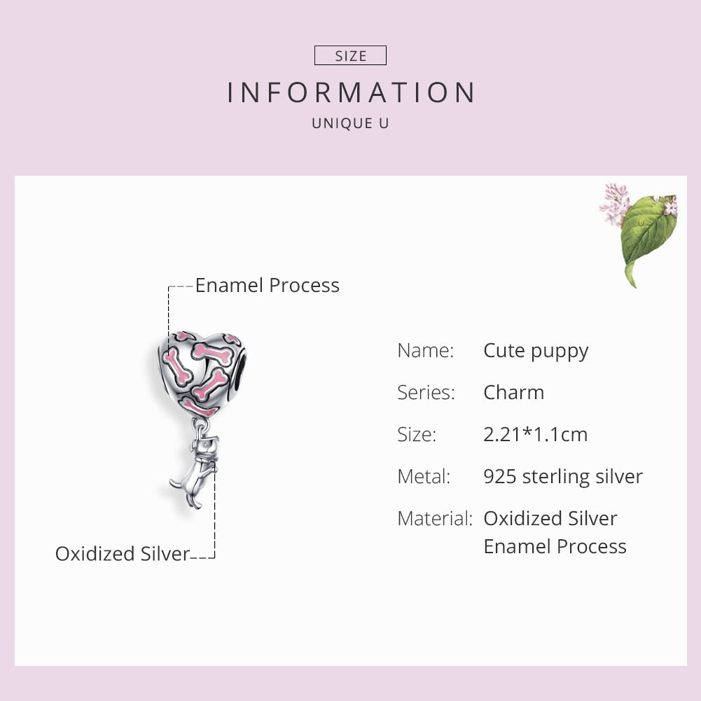Sterling Silver 925 Heart Charm Pendant