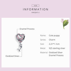 Sterling Silver 925 Heart Charm Pendant