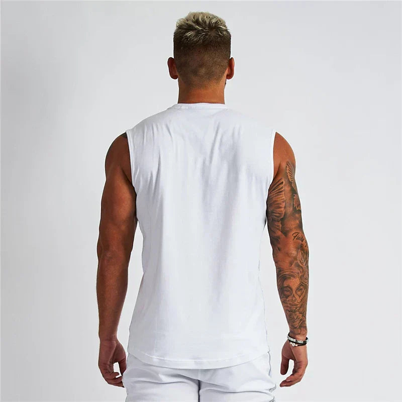 Mens Active Cotton Sleeveless Tank Top