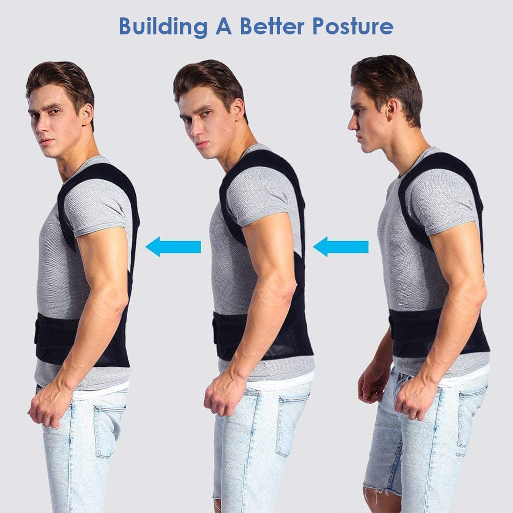 Men Back Brace Posture Corrector Belt