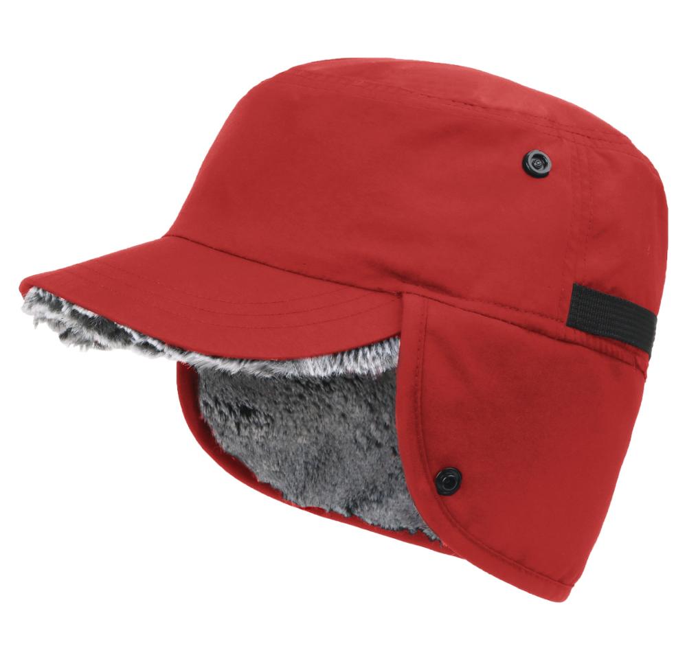 Unisex Waterproof Winter Brimmed Plush Earflap Cap