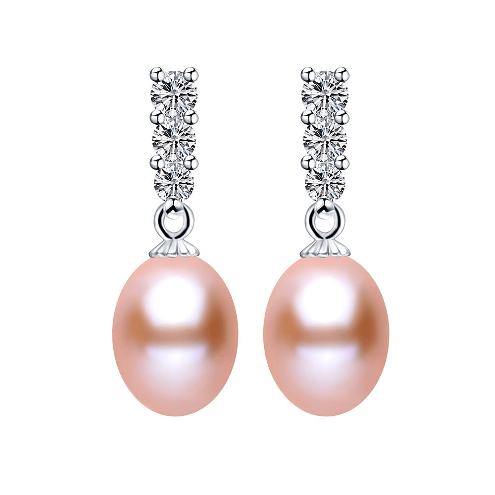 Sterling Silver 925 Pearl Drop Earrings