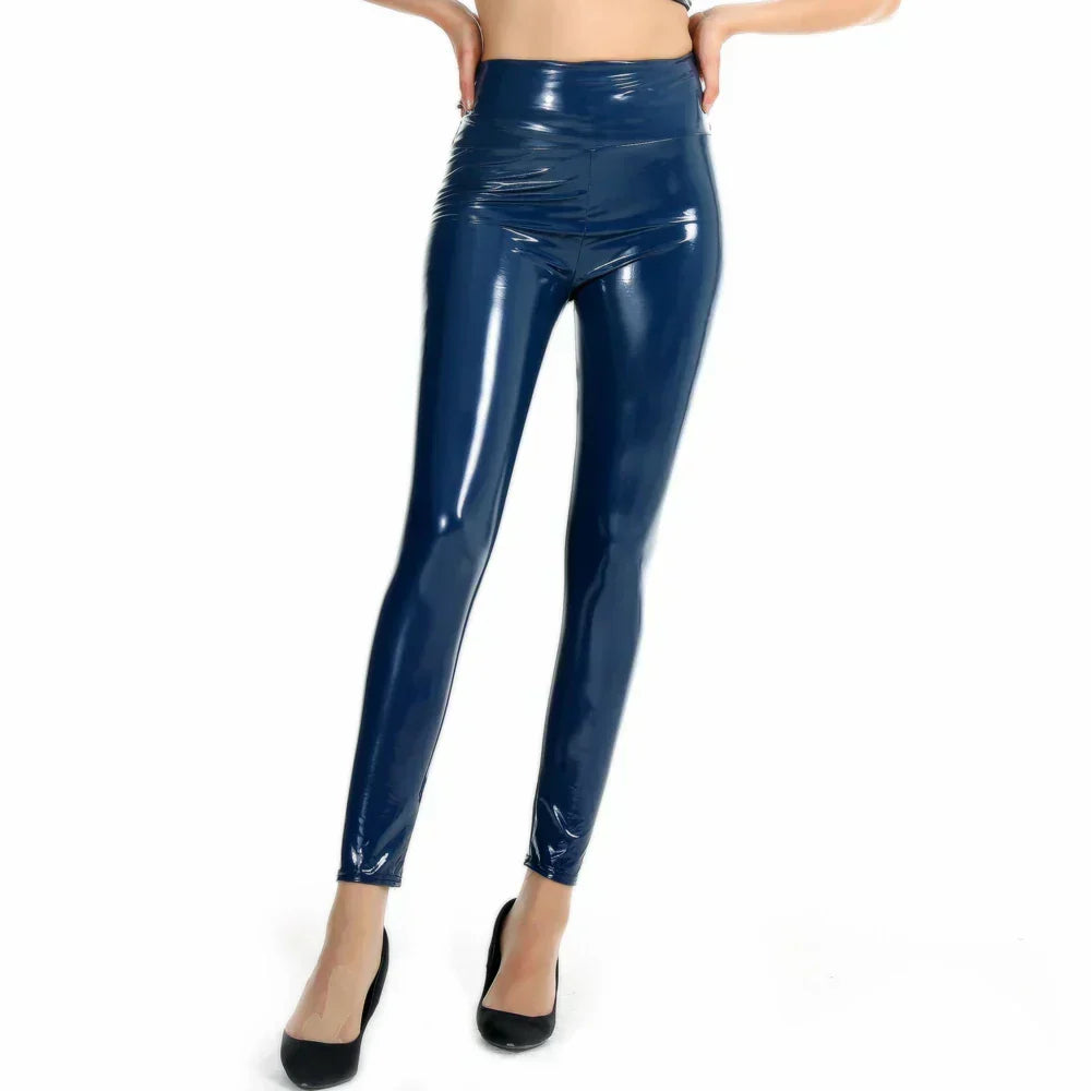 Women Slim Pu Leather Skinny Pants