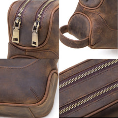 Men Luxury Large Makeup Pouch Organizer Travel Toiletry Bag