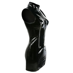 Women Leather Sexy Bodycon Clubwear Party Dress