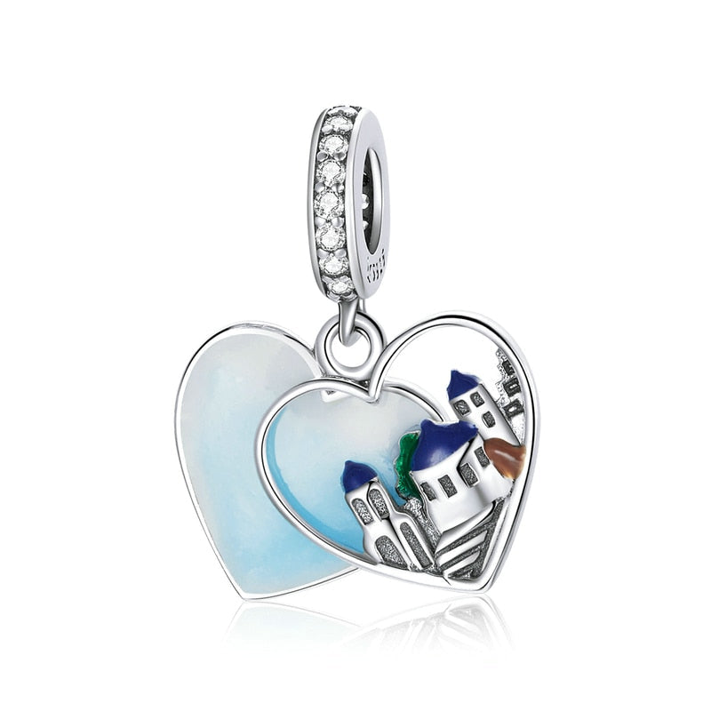 Sterling Silver 925 Traveling Scenery Charm Beads