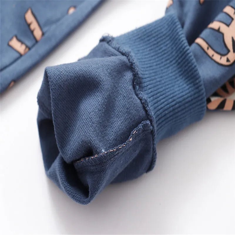 Kids Boys Animals Print Warm Sweat Pants
