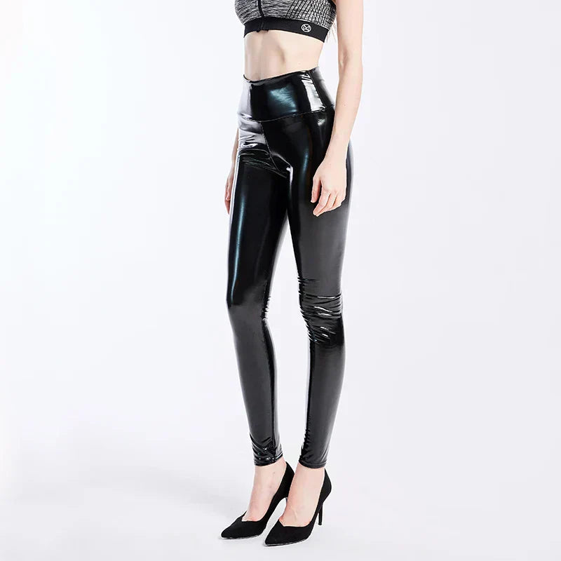 Women Slim Pu Leather Skinny Pants